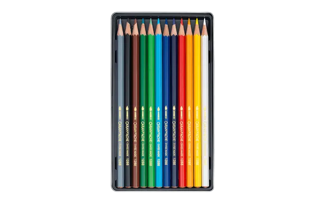 Caran d'Ache Fancolor Colour Pencils, 12 Assorted