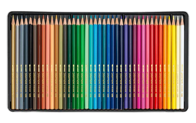 Caran d'Ache Fancolor Colour Pencils, 40 Assorted
