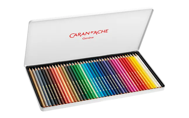 Caran d'Ache Fancolor Colour Pencils, 40 Assorted