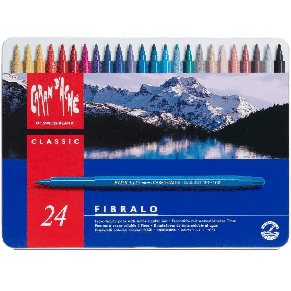 Caran d'Ache Fibralo Fibre Tipped Pens, 24 Colours