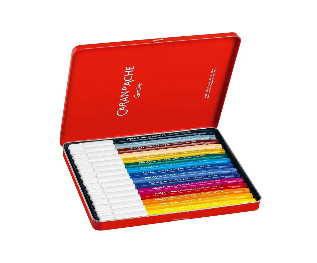 Caran d'Ache Fibralo Metal Box 15 Colours