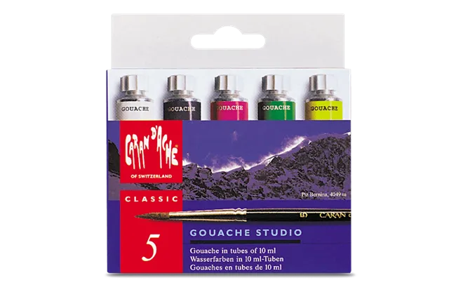 Caran d'Ache Gouache Studio, 5 Tubes of 10 ml