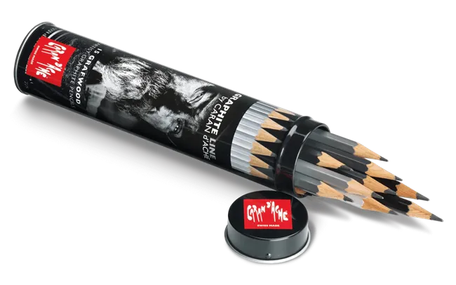 Caran d'Ache Grafwood Graphite Pencils, Box of 15 Grades