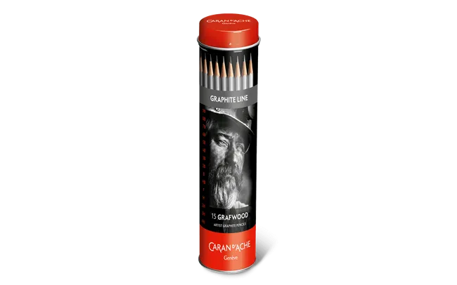 Caran d'Ache Grafwood Graphite Pencils, Box of 15 Grades