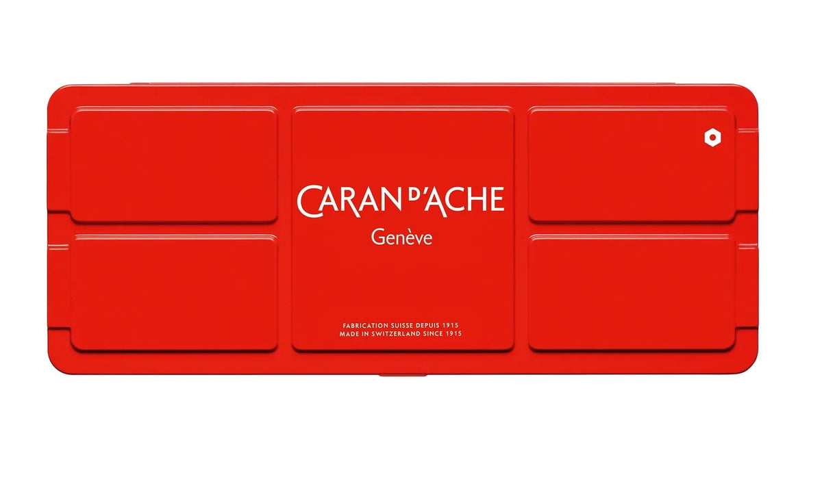 Caran d'Ache Gouache Studio Metal Box, 15 Colour Tablets