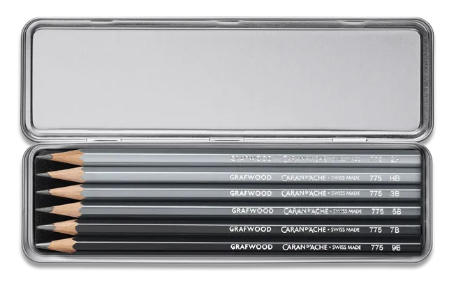 Caran d'Ache Grafwood Graphite Pencil Set of 6