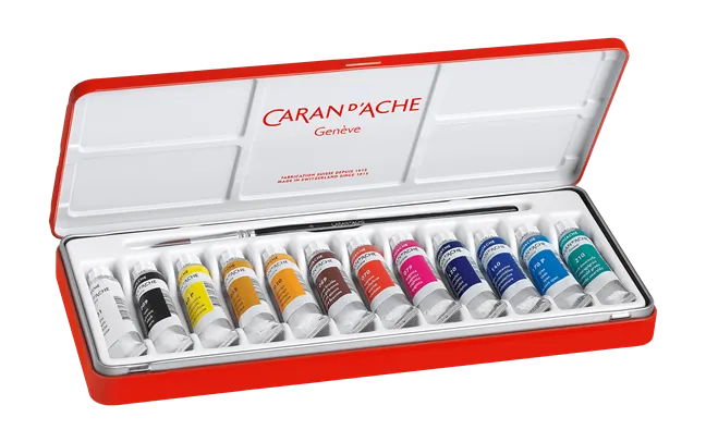 Caran d'Ache Gouache Studio, 12 Tubes of 10 ml