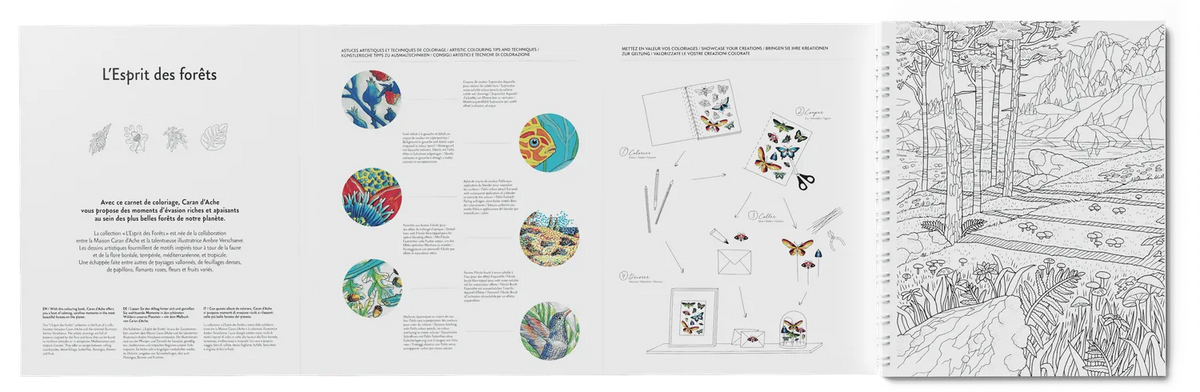 Caran d'Ache L'Esprit des Forets A4 Colouring Book