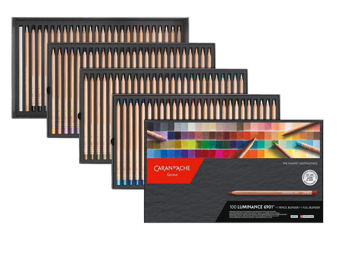 Caran d'Ache Luminance 6901 Artist Colour Pencils, Set of 100