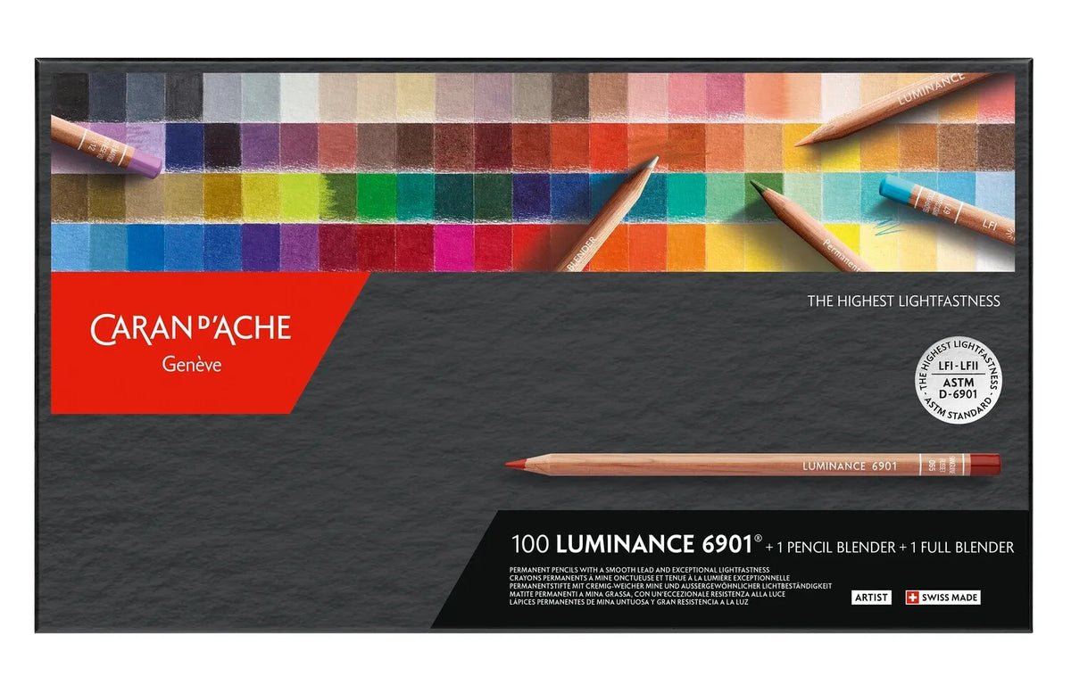 Caran d'Ache Luminance 6901 Artist Colour Pencils, Set of 100