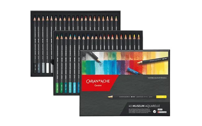 Caran d'Ache Museum Aquarelle Pencils, 40 Shades