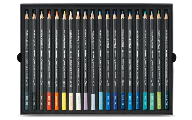 Caran d'Ache Museum Aquarelle Marine Set, 20 Shades