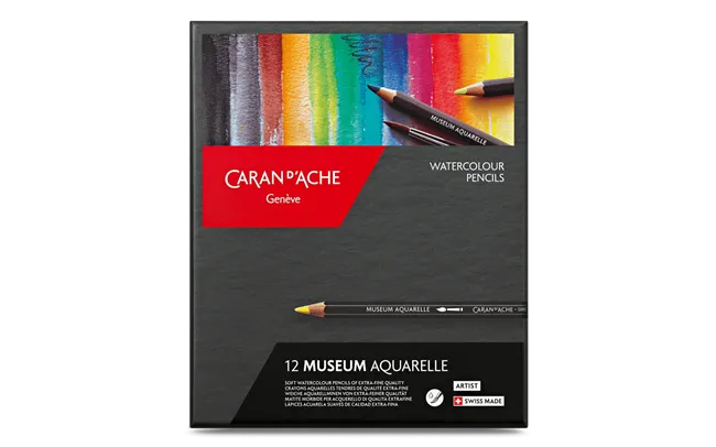 Caran d'Ache Museum Aquarelle Pencils, 12 Shades