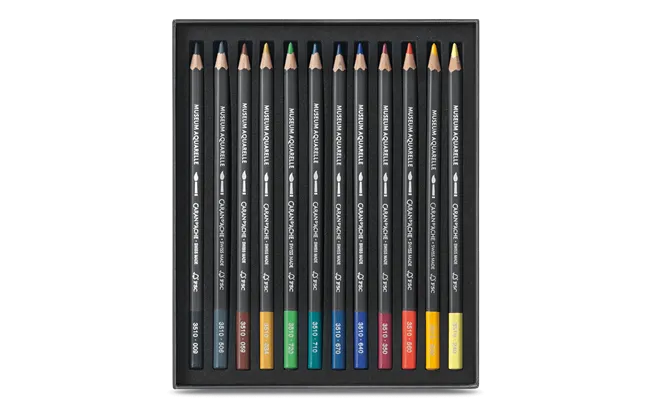 Caran d'Ache Museum Aquarelle Pencils, 12 Shades