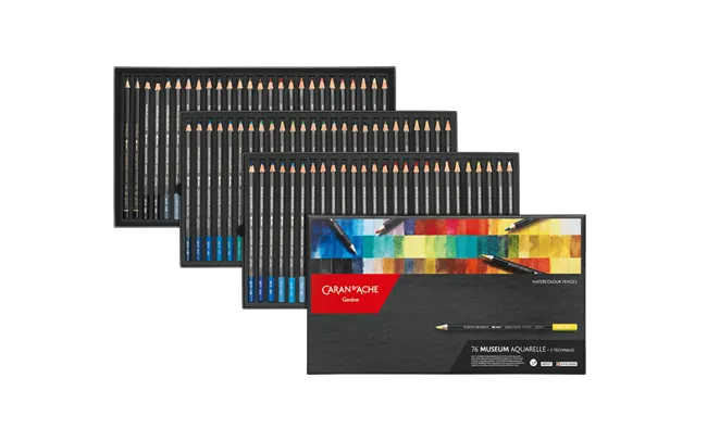 Caran d'Ache Museum Aquarelle Pencils, 76 Shades
