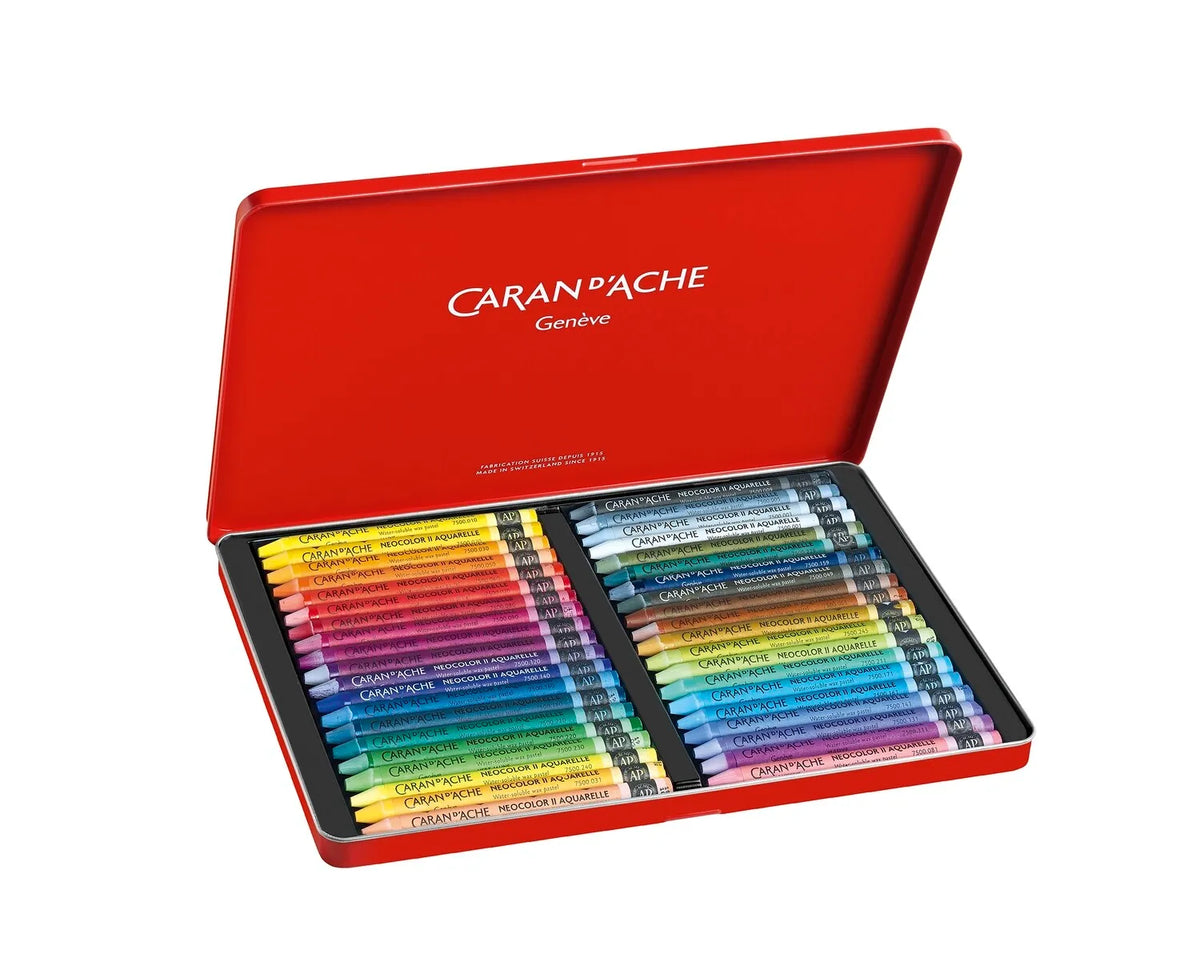 Caran d'Ache Neocolor II Aquarelle Wax Pastels, 40 Shades