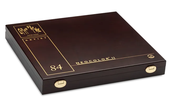 Caran d'Ache Neocolor II Aquarelle 84-Colour Wooden Gift Box