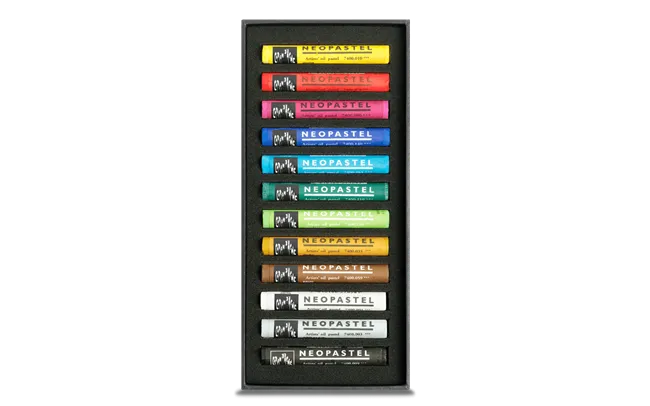 Caran d'Ache Neopastel Artist Oil Pastels, 12 Shades