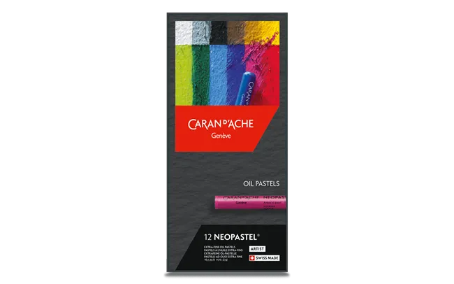 Caran d'Ache Neopastel Artist Oil Pastels, 12 Shades