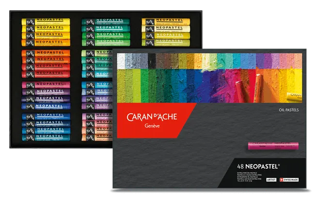 Caran d'Ache Neopastel Artist Oil Pastels, 48 Shades
