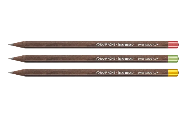 Caran d'Ache Nespresso Edition Swisswood, 3 Pencils