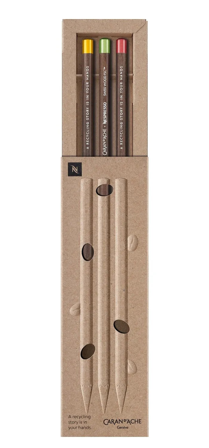 Caran d'Ache Nespresso Edition Swisswood, 3 Pencils