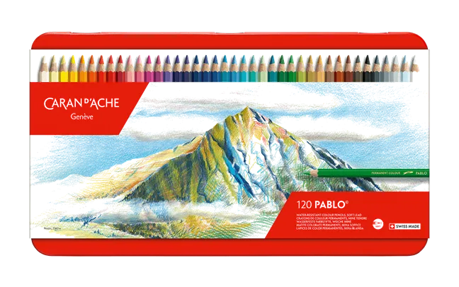 Caran d'Ache Pablo Colour Pencils, 120 Shades Metal Box