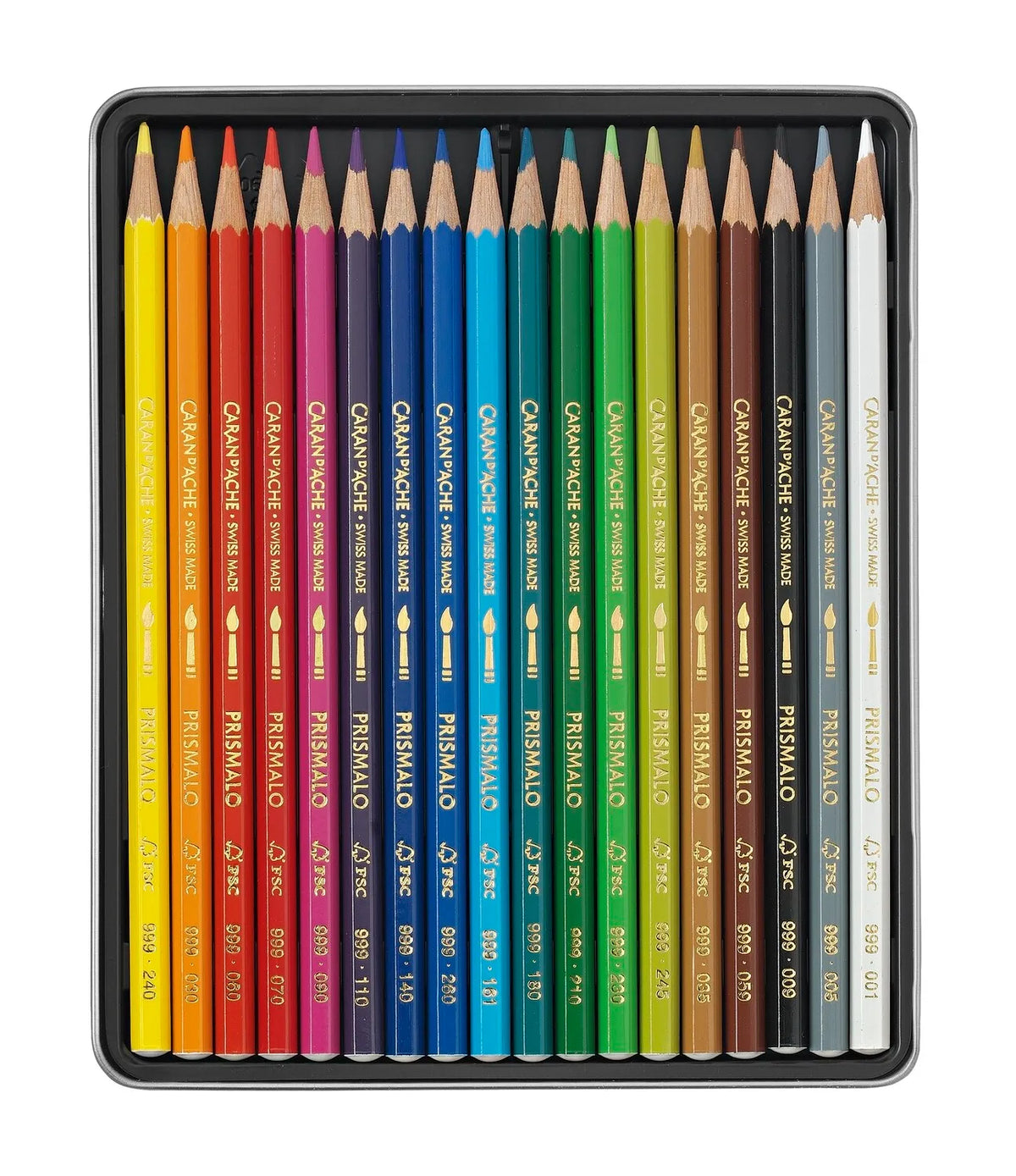 Caran d'Ache Prismalo Aquarelle Colour Pencils, 18 Shades