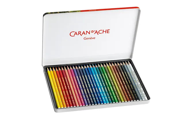 Caran d'Ache Prismalo Aquarelle Colour Pencils, 30 Shades