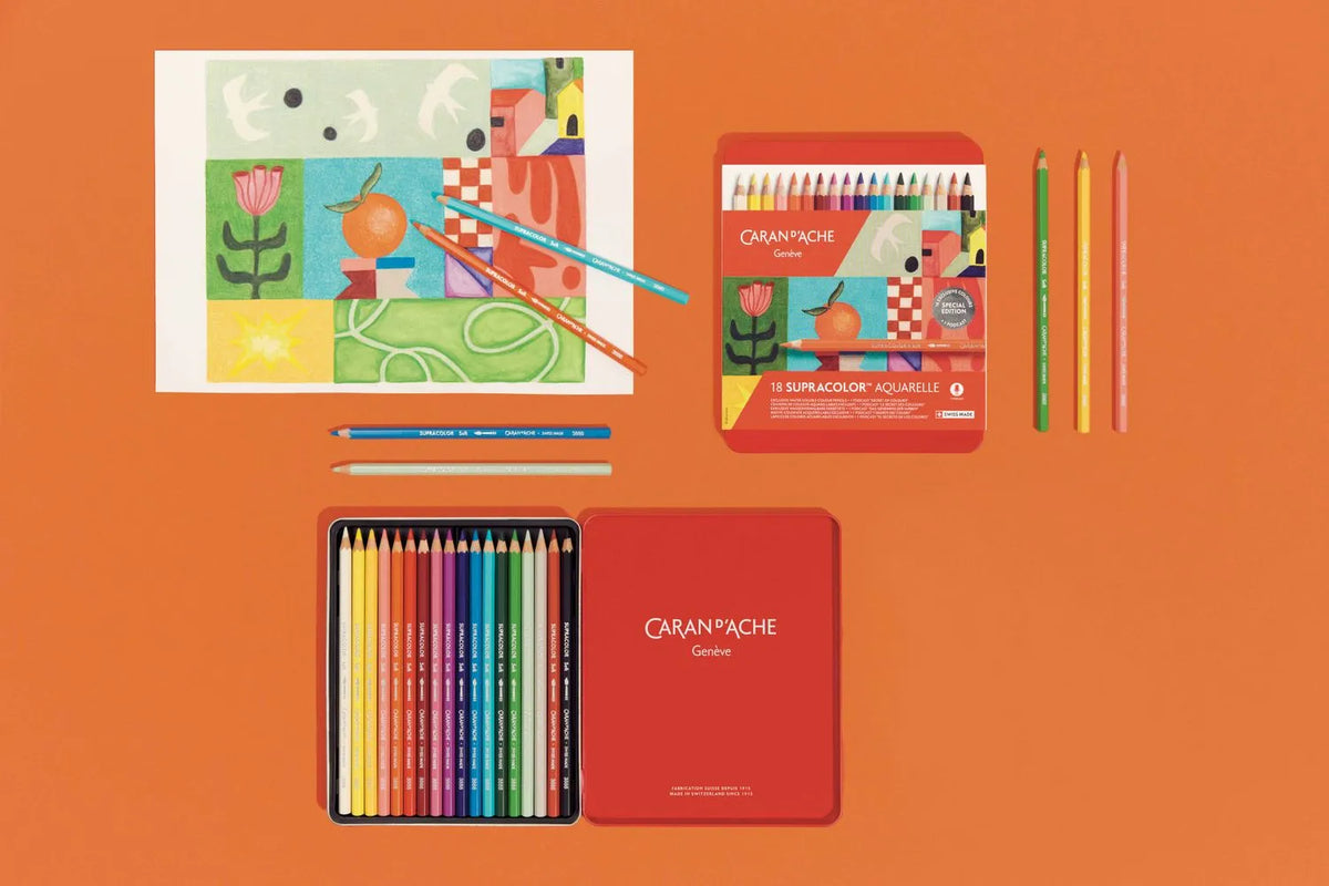 Caran d'Ache Special Edition Supracolor Pencils, 18-Piece Assortment