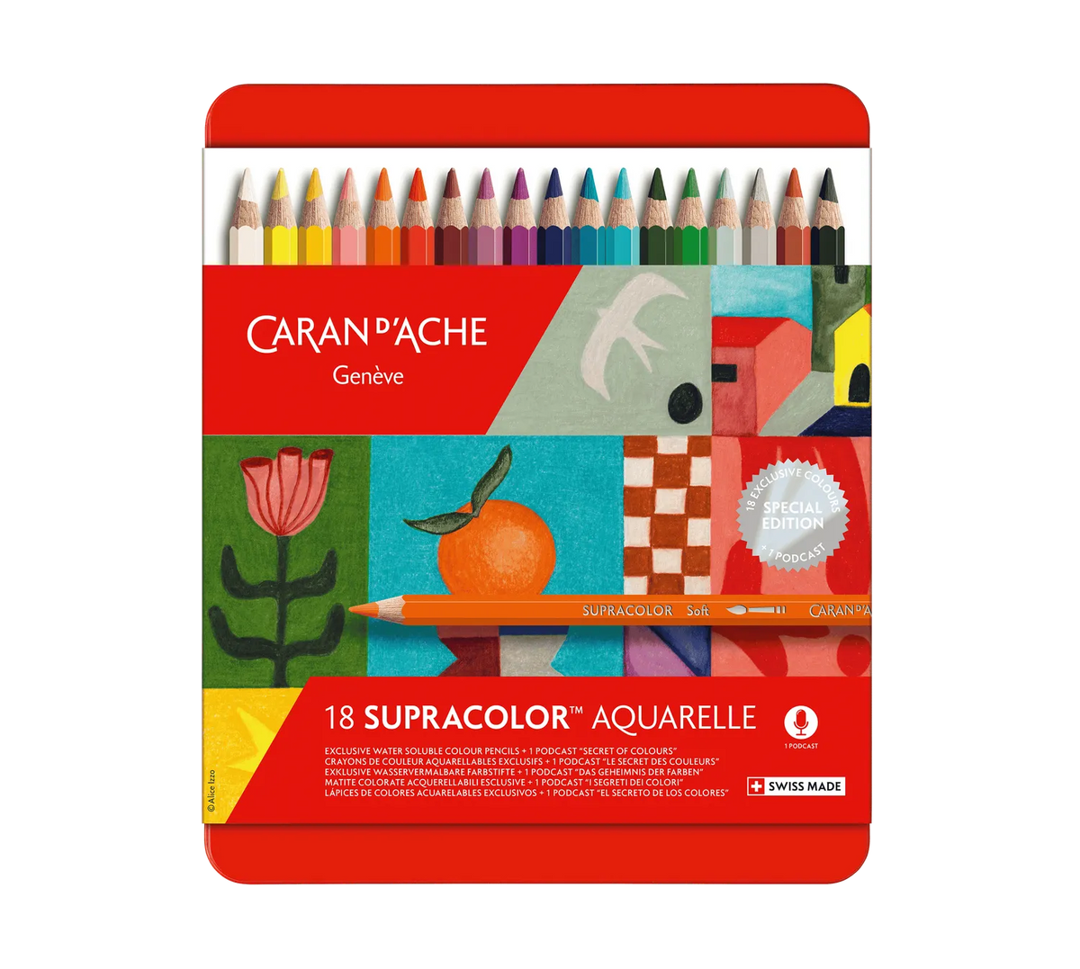 Caran d'Ache Special Edition Supracolor Pencils, 18-Piece Assortment