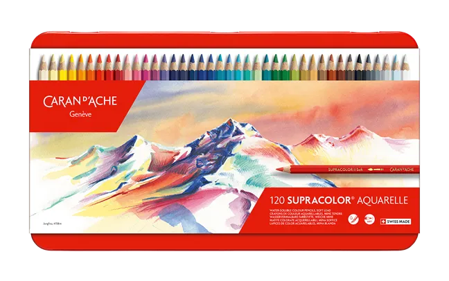 Caran d'Ache Supracolor Soft Aquarelle Pencils, 120 Shades