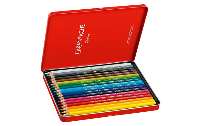 Caran d'Ache Supracolor Soft Aquarelle Pencils, 18 Shades