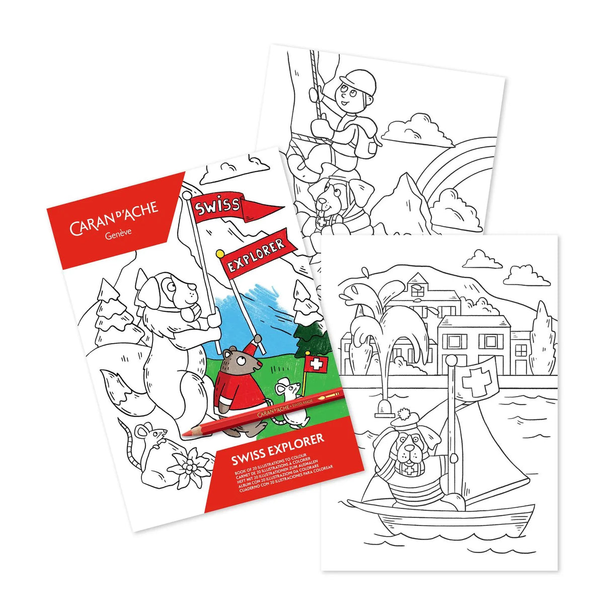 Caran d'Ache Swiss Explorer Colouring Book