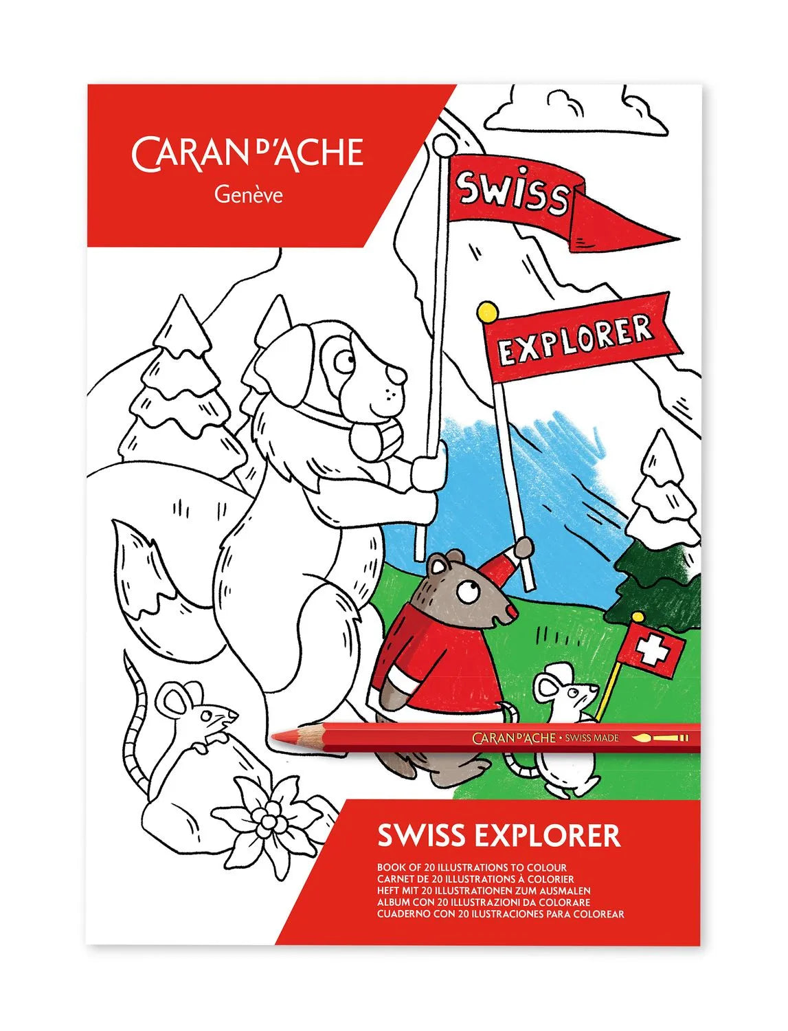 Caran d'Ache Swiss Explorer Colouring Book