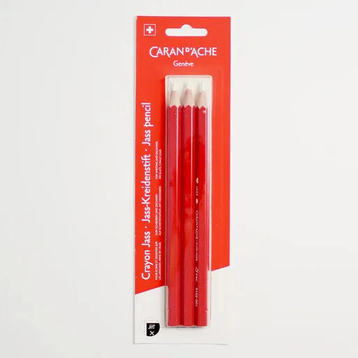 Caran d'Ache Jass White Chalk Pencils for Slate, 4.5 mm