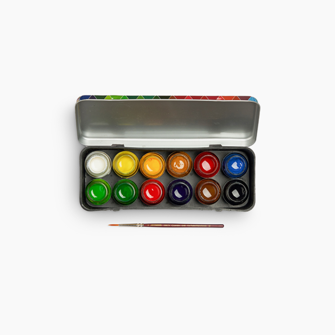 Camel  Premium  Poster  Colours  Assorted  pack  of  12  shades  in  10  ml ,  Brush Free