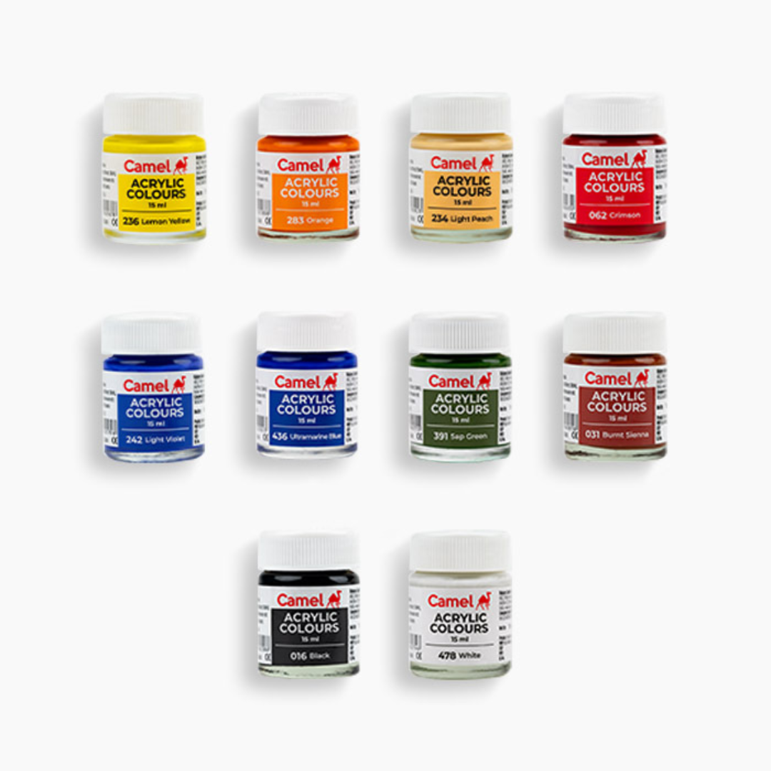 Camel Acp Color Camel Acrylic Ultra Color 15ml Each 10 Shades – Stationerie