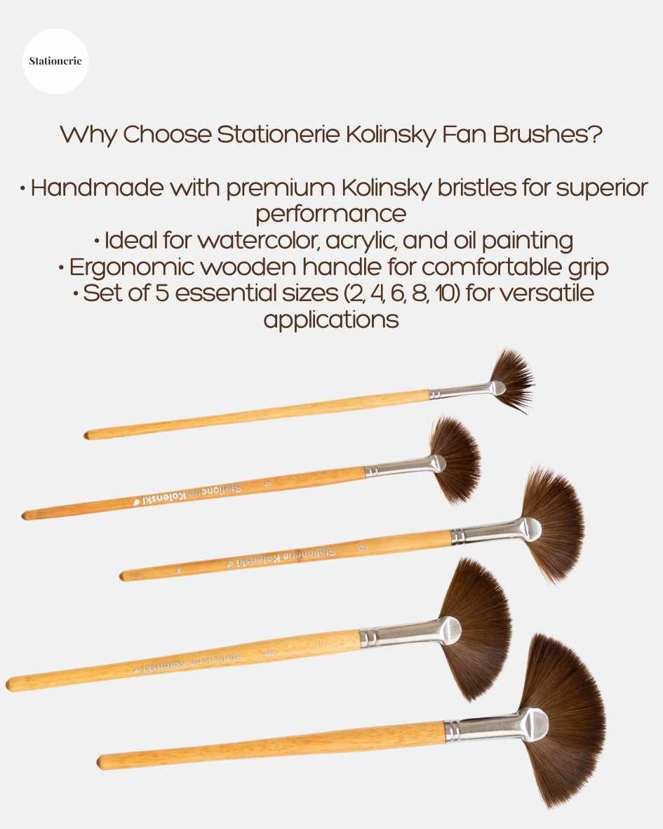 Stationerie Fan Brush 5 Kolinsky Syn