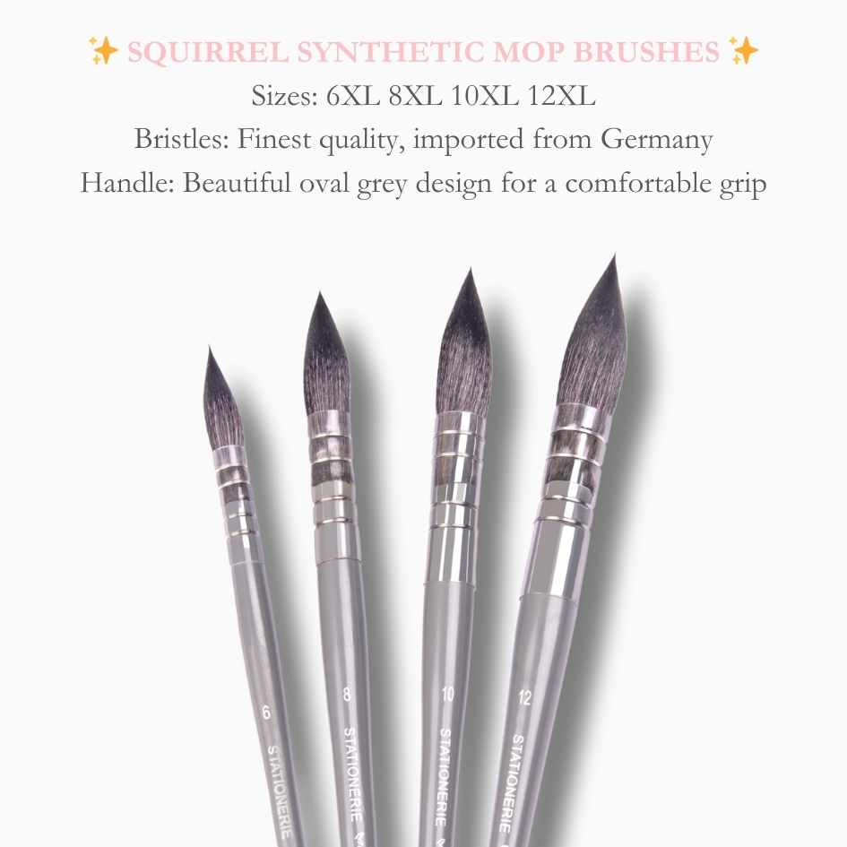 Stationerie XL Mop Set Of 4 Squirella Synthetic