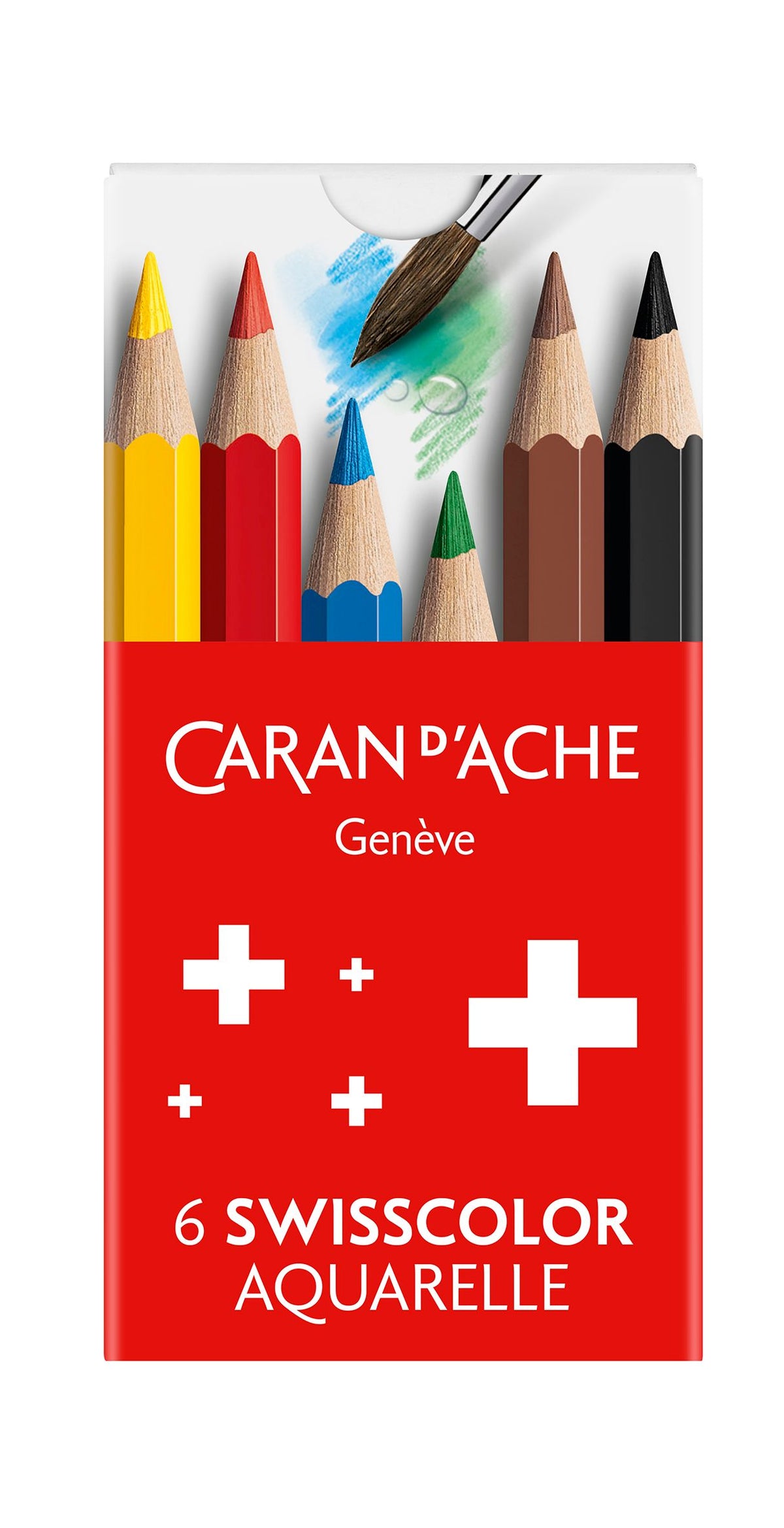 Caran d'Ache Swisscolor 6 Water-Soluble Half-Pencils