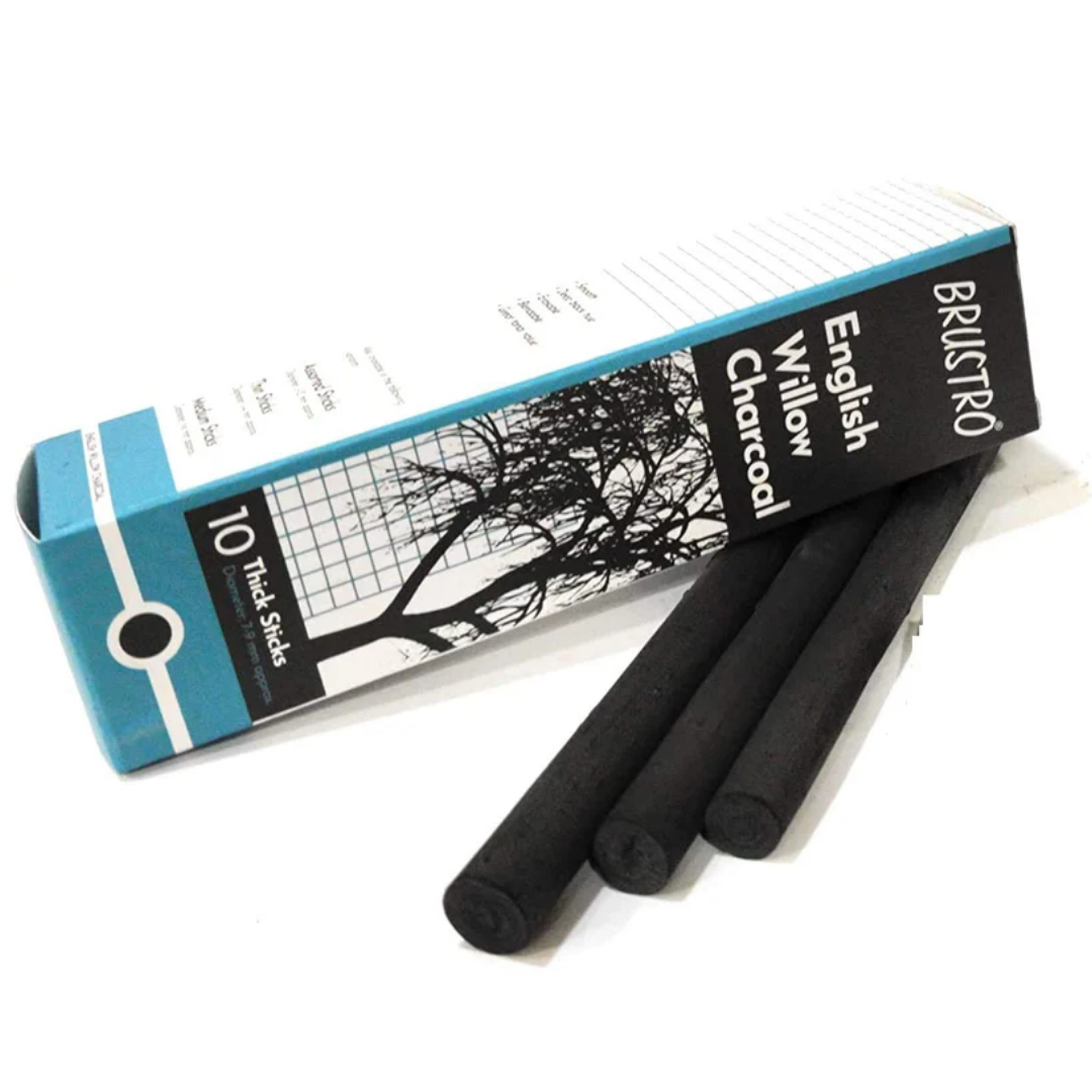 Brustro English Willow Charcoal Thick (10 Sticks)