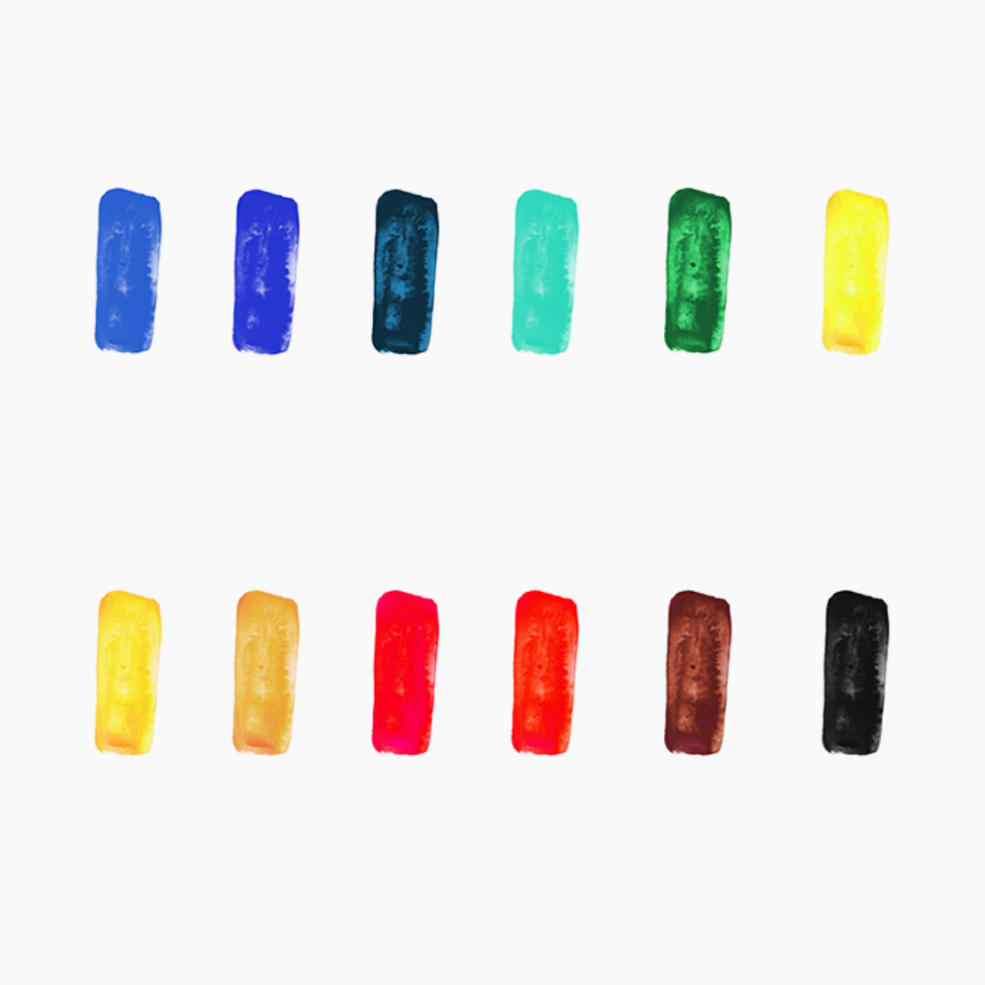 Camel  Artist  Water  Colours  Assorted  pack  of  tubes,  12  shades  in  20  ml