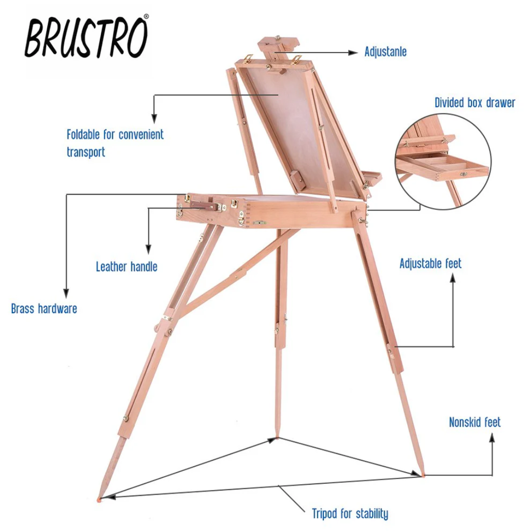 Brustro Artists' Studio Portable Wooden Box Easel
