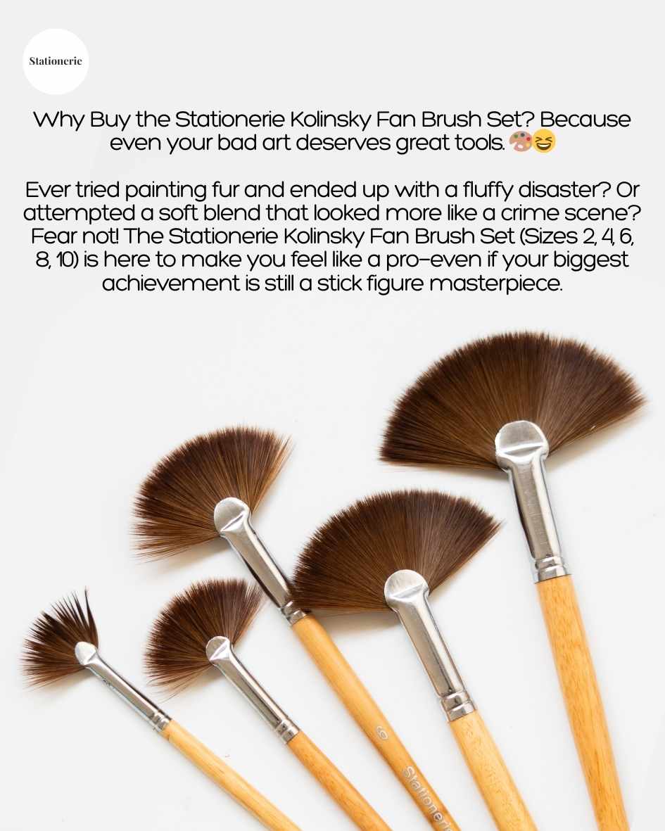 Stationerie Fan Brush 5 Kolinsky Syn