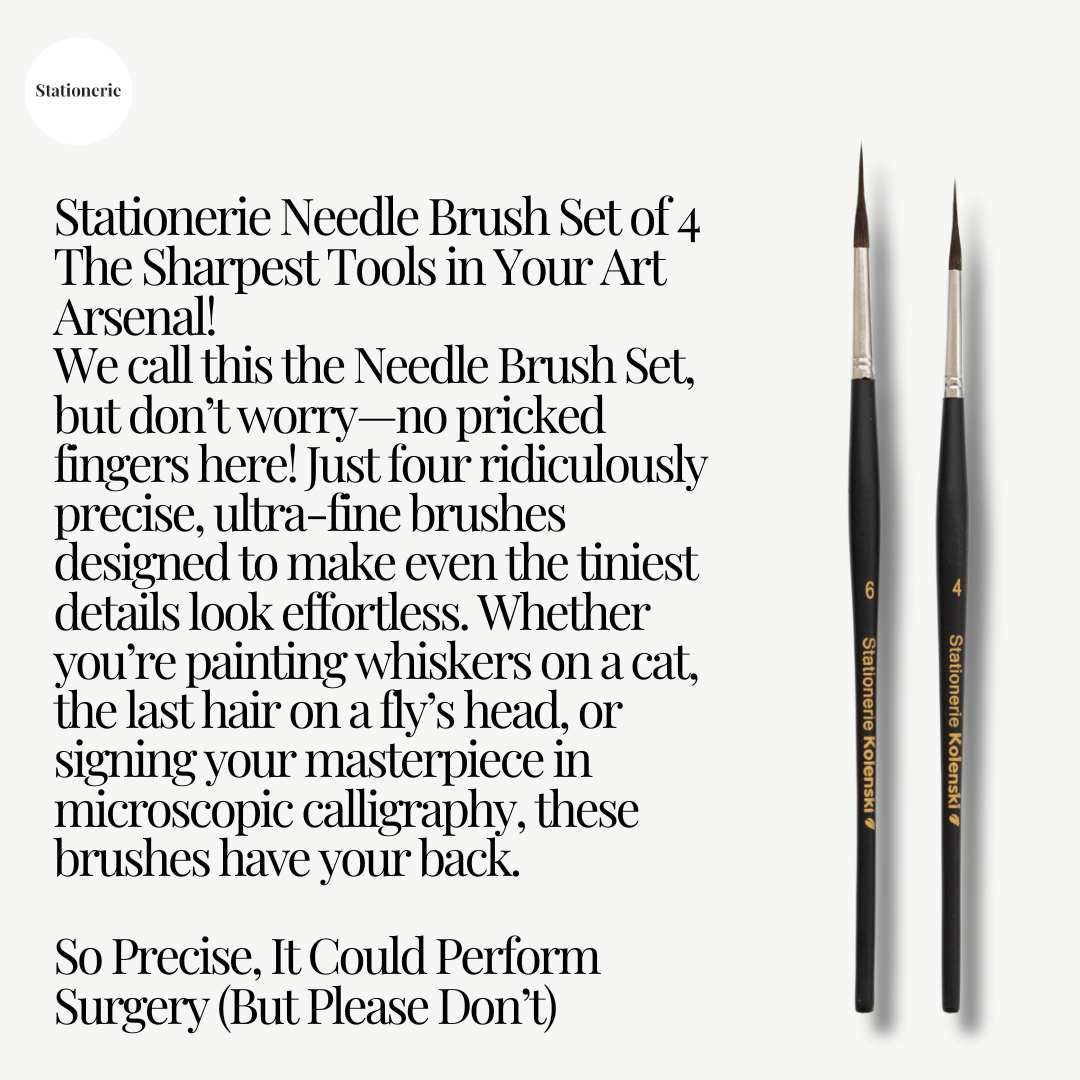 Stationerie Extended Needle Point Liner Set Of 4