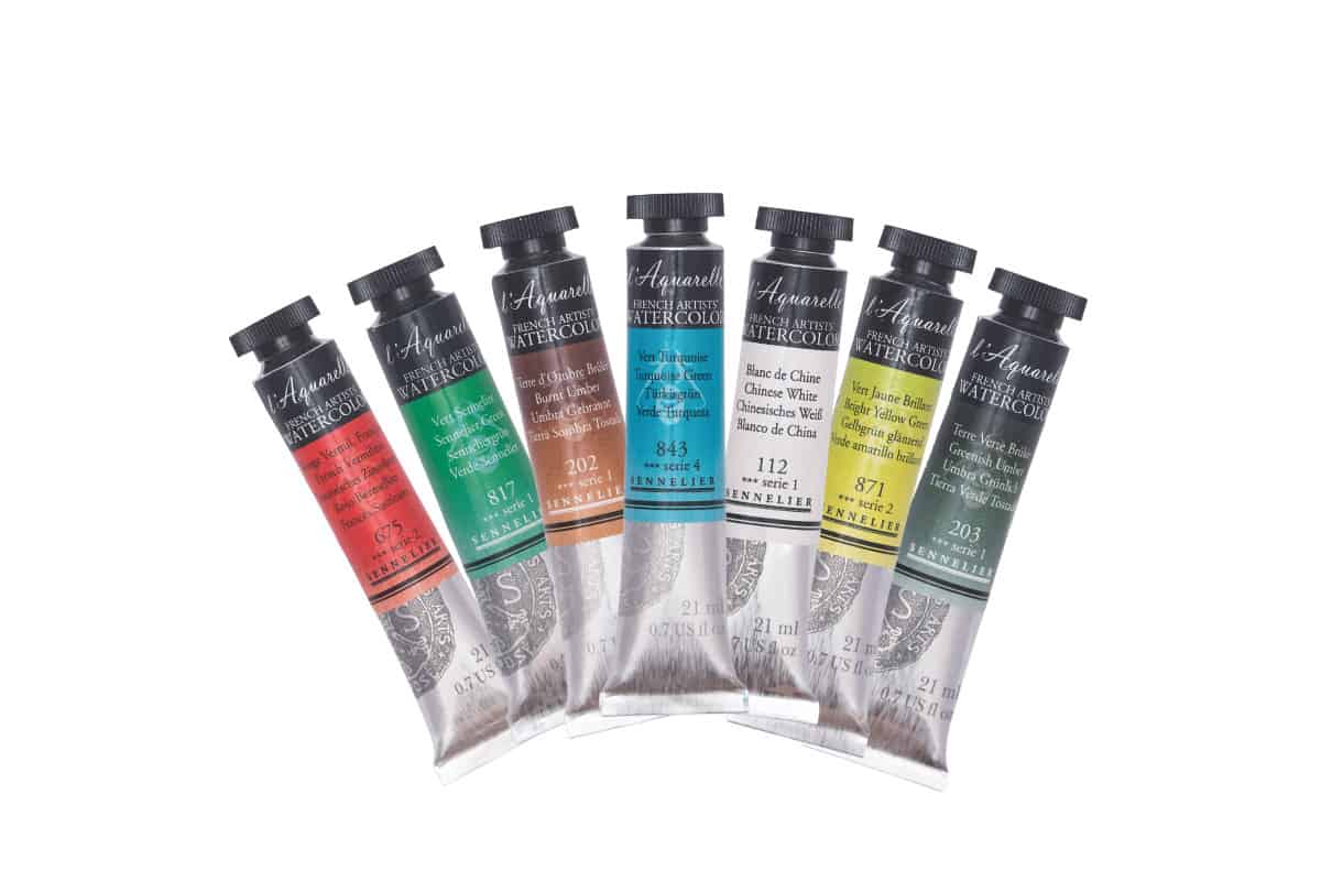 Sennelier L'Aquarelle French Artists' Watercolour 21 ml range