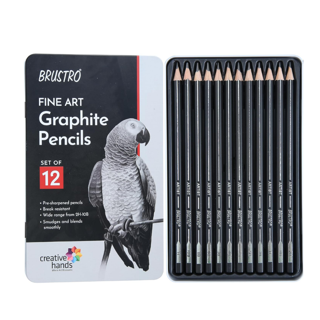 Brustro Artists Fineart Graphite Pencil Set of 12