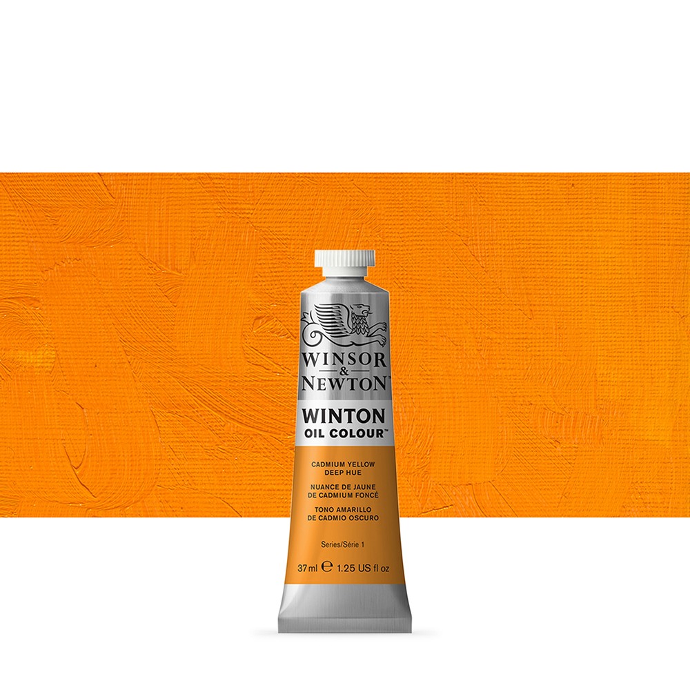 WINSOR & NEWTON : WINTON : OIL PAINT : 37ML : CADMIUM YELLOW DEEP HUE