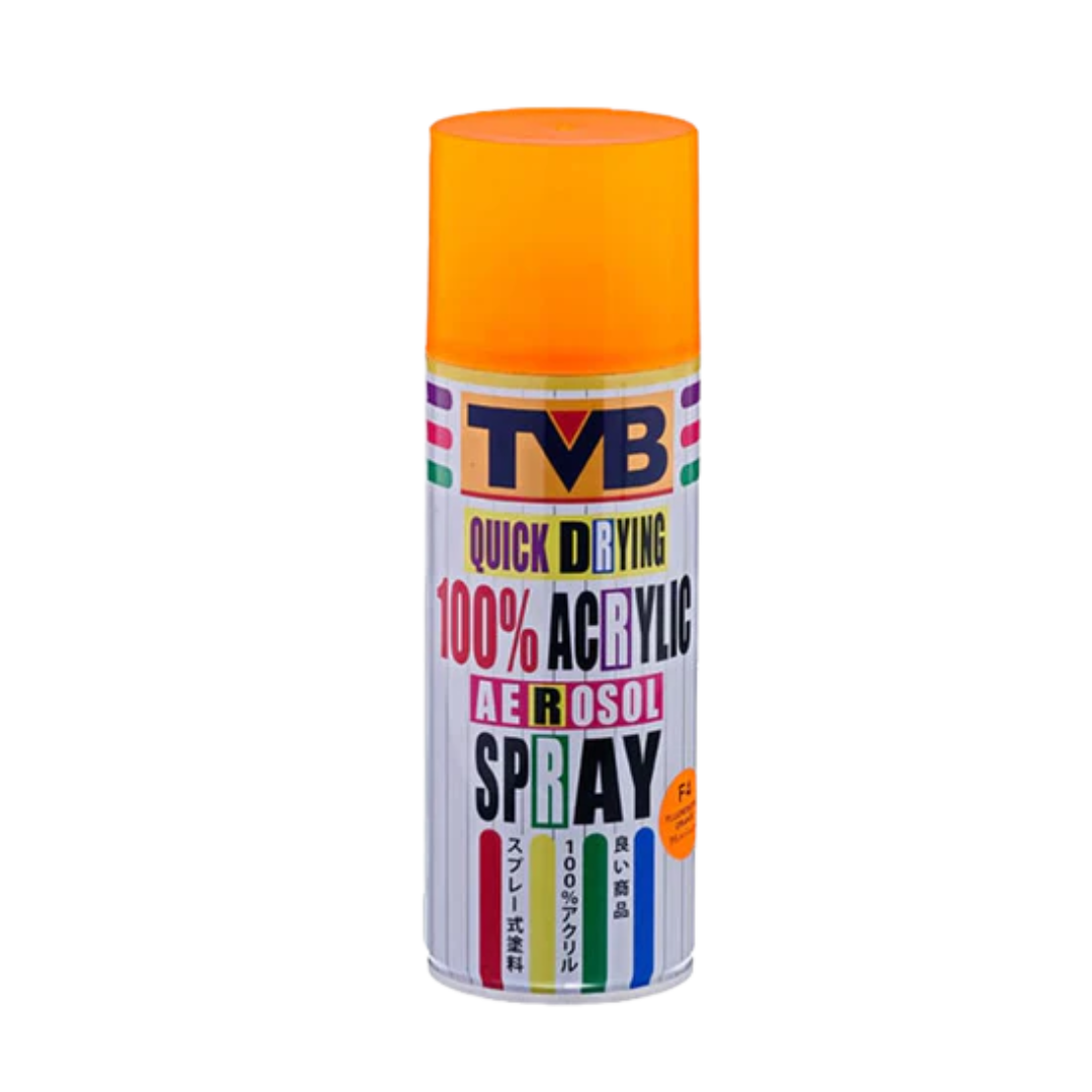 TVB Acrylic Aerosol Spray Fluorescent Orange